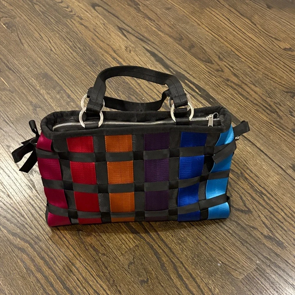 Multicolor Woven Tote Bag